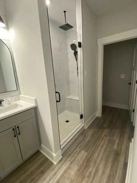 Custom glass shower enclosure installed by Battlefield Glass